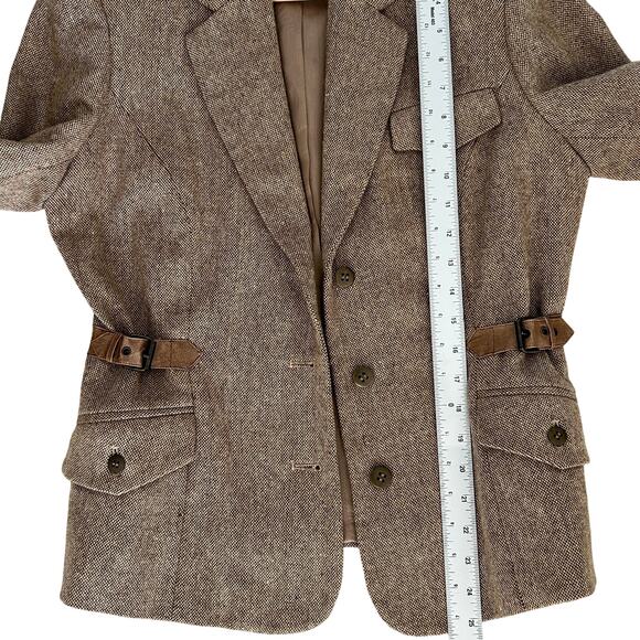 Brown Tweed Equestrian RL Style Jacket by Together Women's Size 10 Vintage - Picture 8 of 10